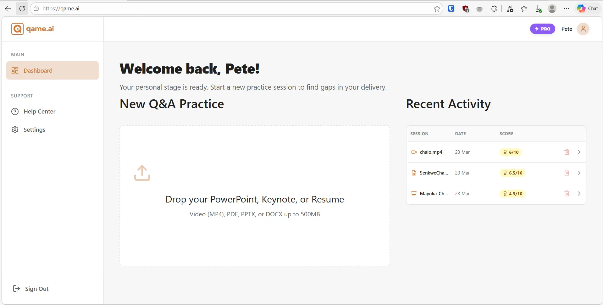 Screenshot 3 of qame.ai