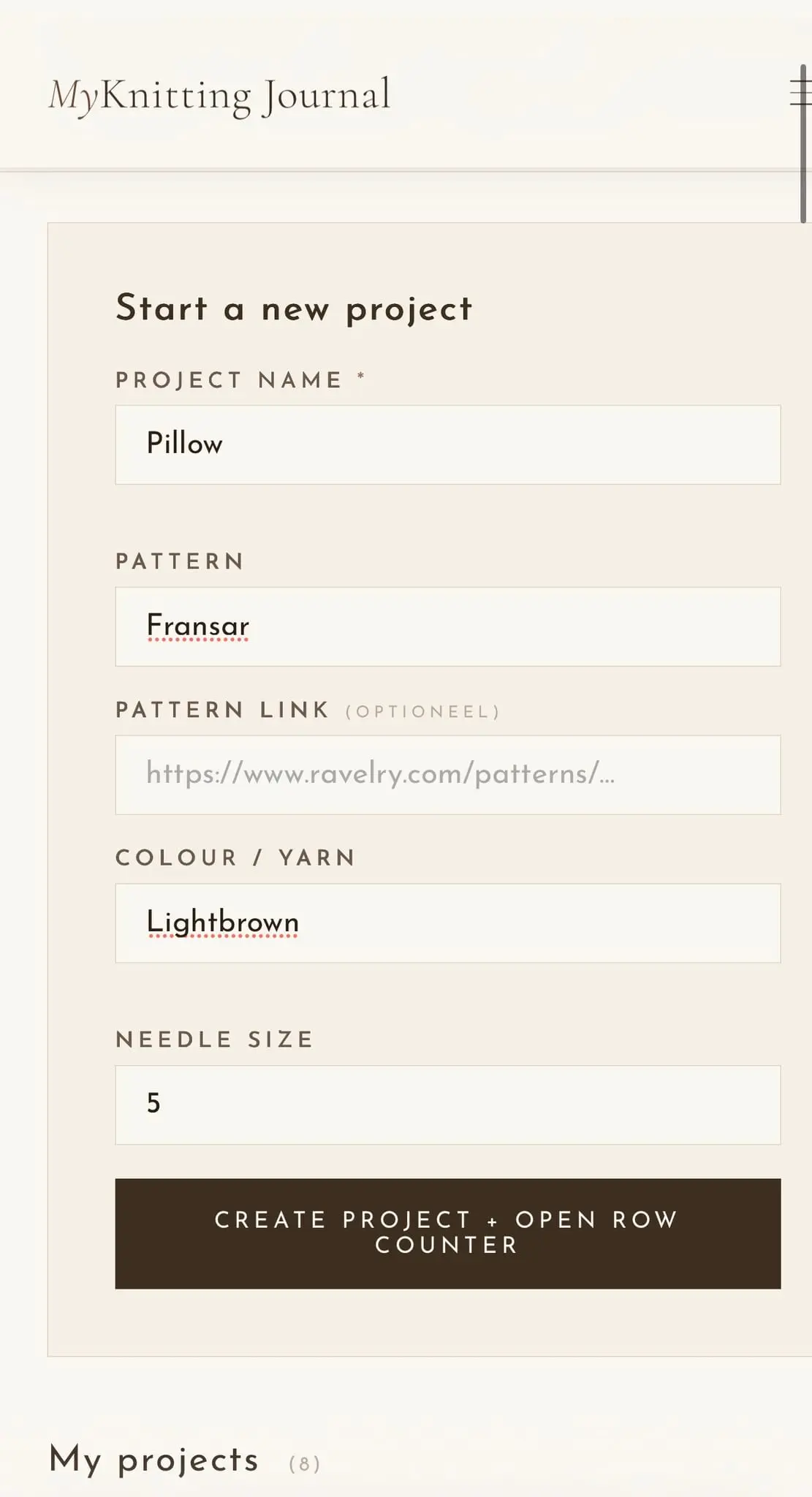 Screenshot 6 of yourknittingjournal.com