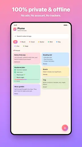 Screenshot 2 of Plume Notes