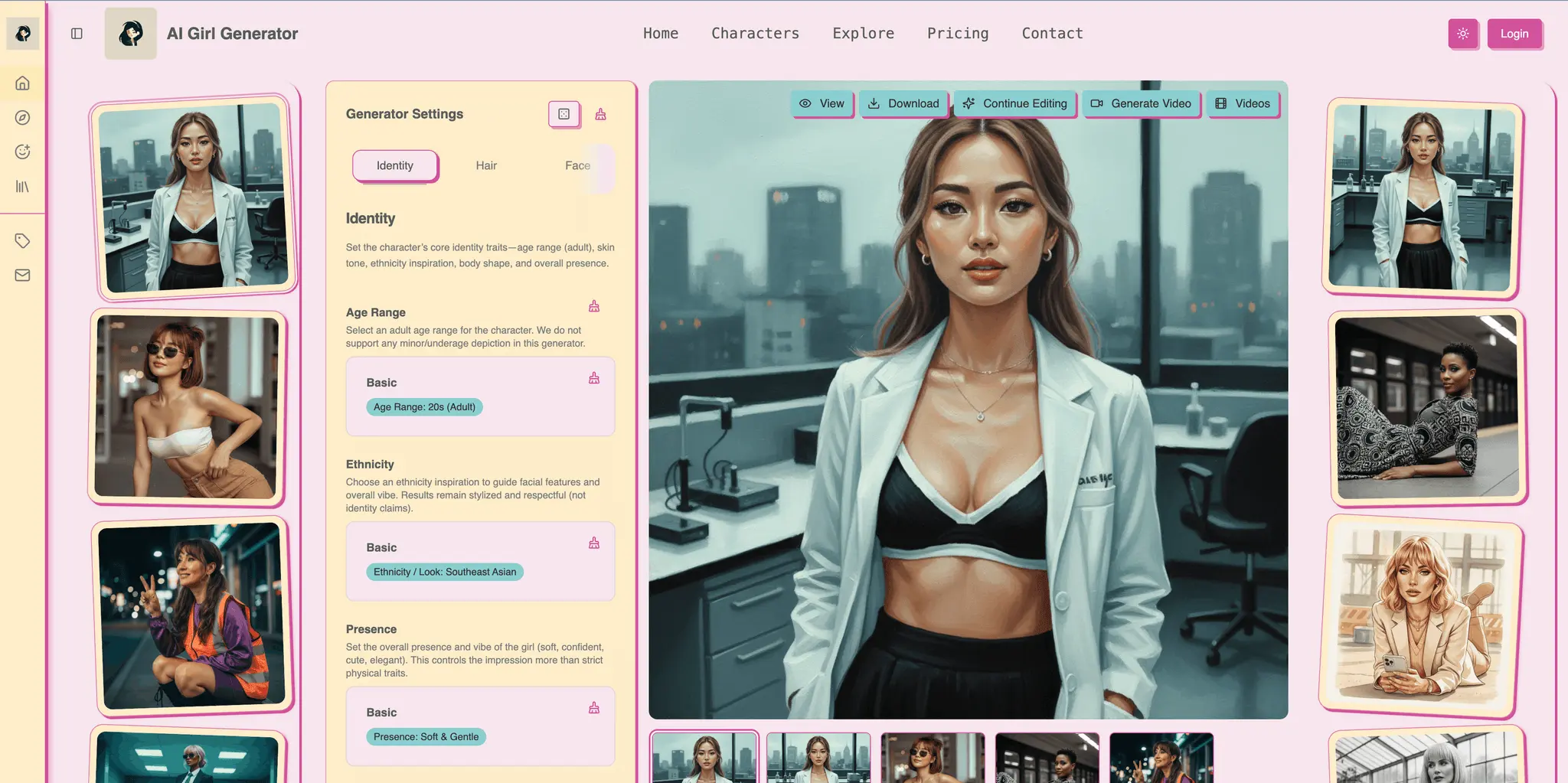 Screenshot 1 of AI Girl Generator