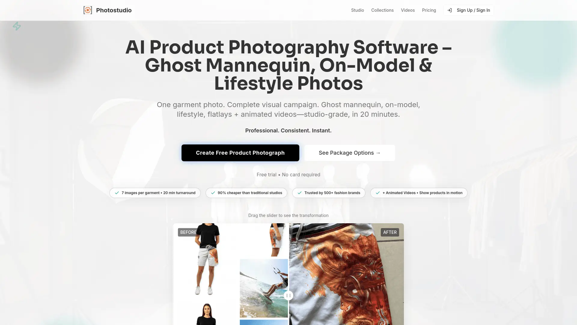 Screenshot 1 of Photostudio.IO - AI Fashion Photography