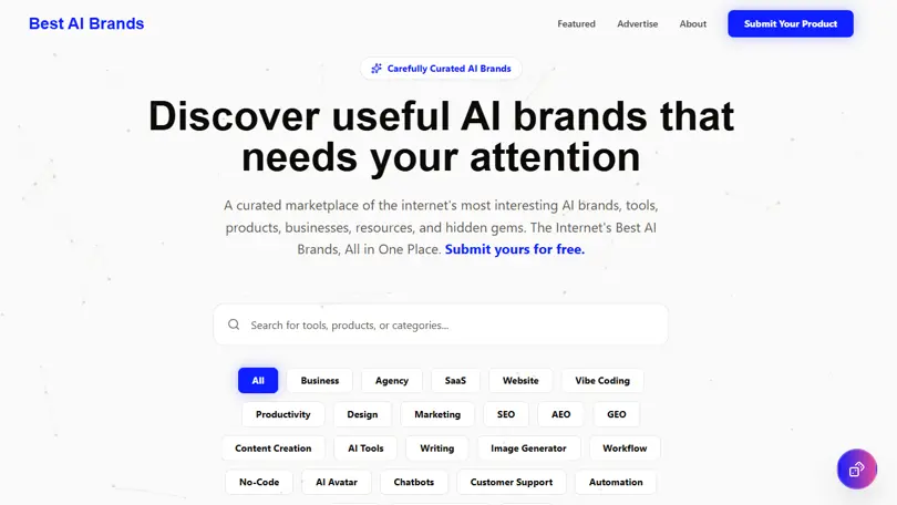 Screenshot 1 of Best AI Brands