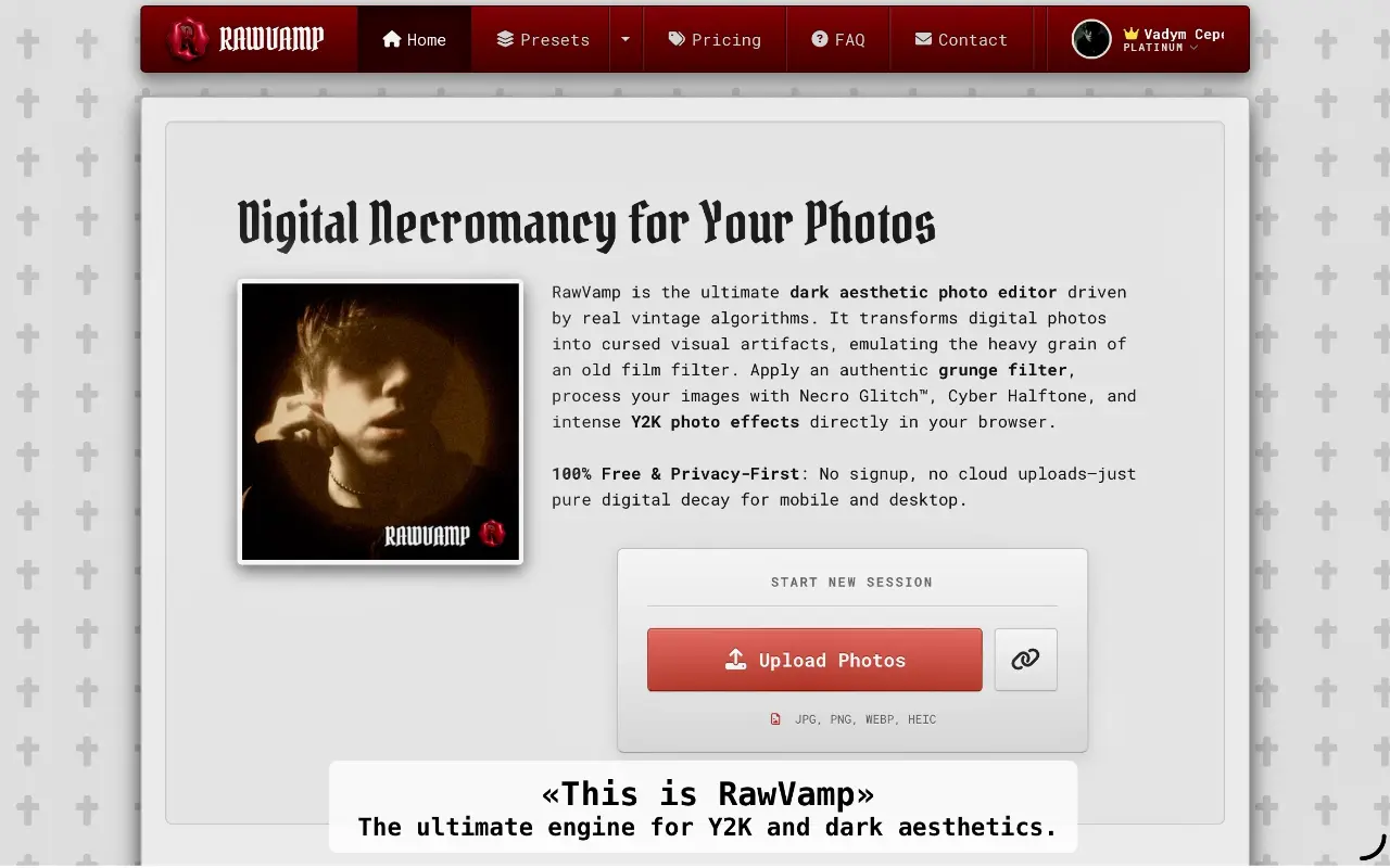 Screenshot 3 of RawVamp: Y2K Grunge Filters Photo Editor