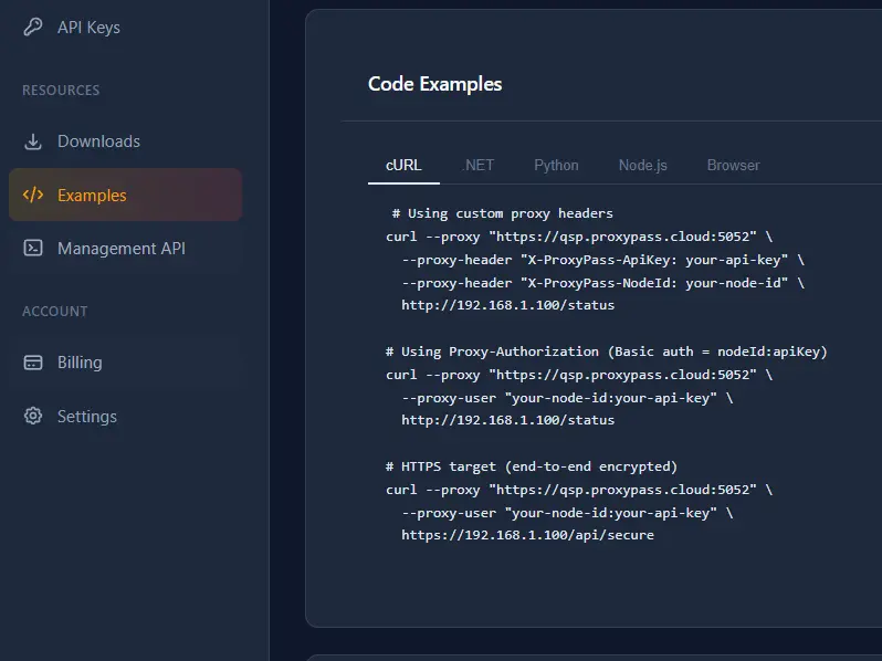 Screenshot 1 of ProxyPass