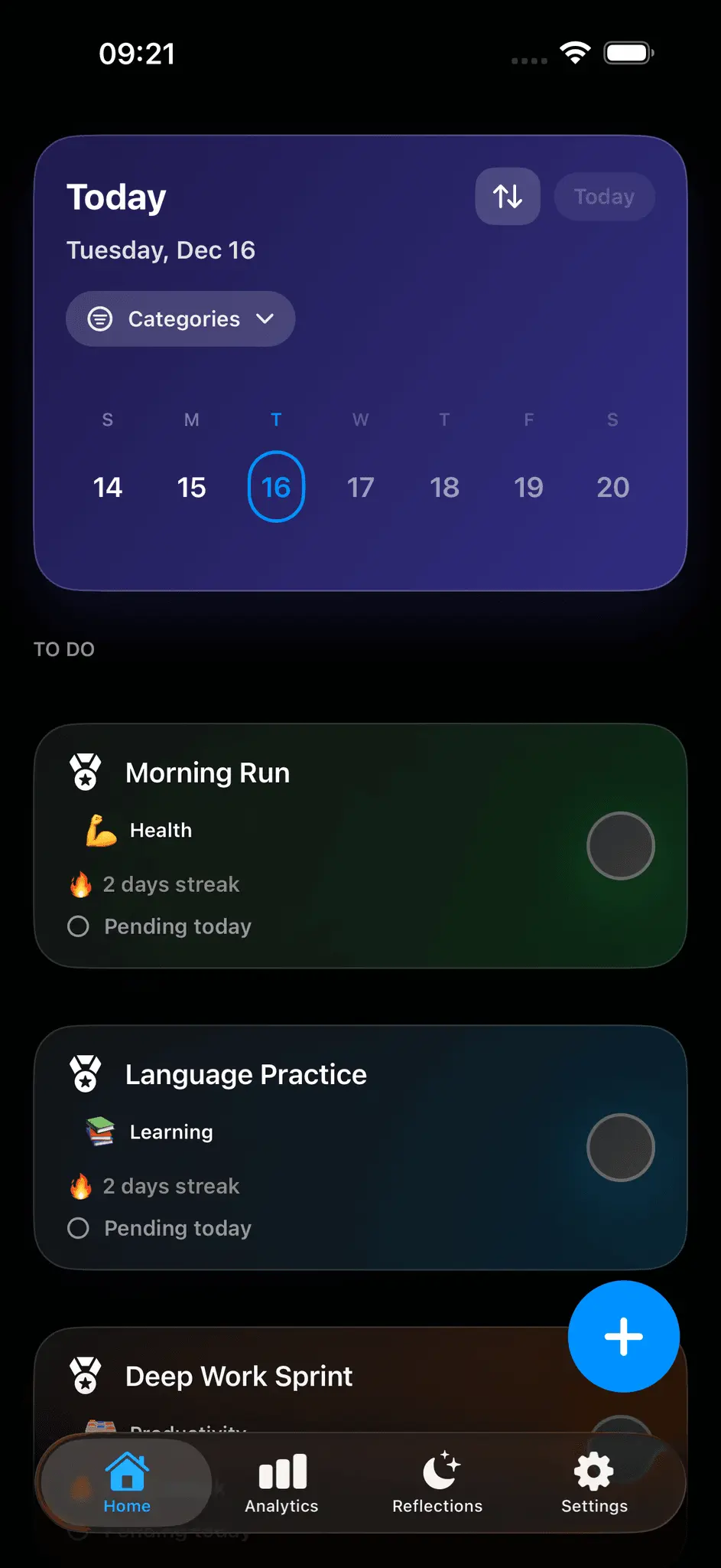 Screenshot 4 of Momentum - Daily Habit Tracker App