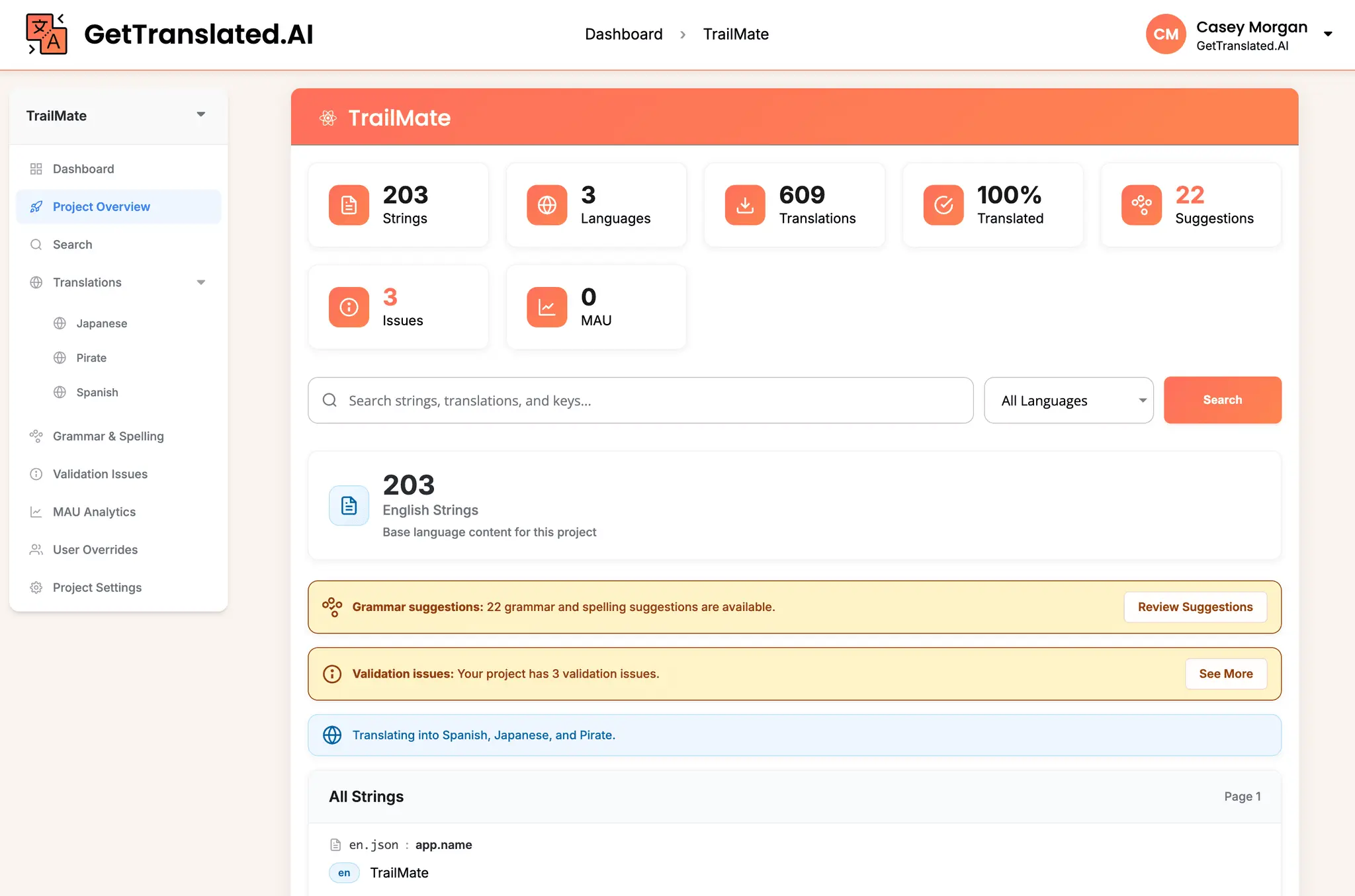 Screenshot 3 of GetTranslated.AI