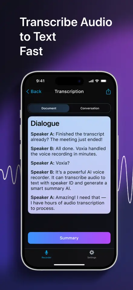 Screenshot 4 of Voxia Transcribe Audio