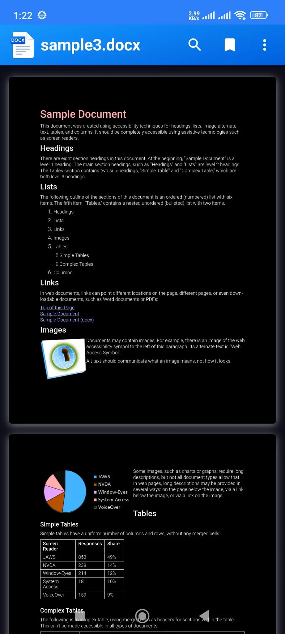 Screenshot 8 of Docx Viewer