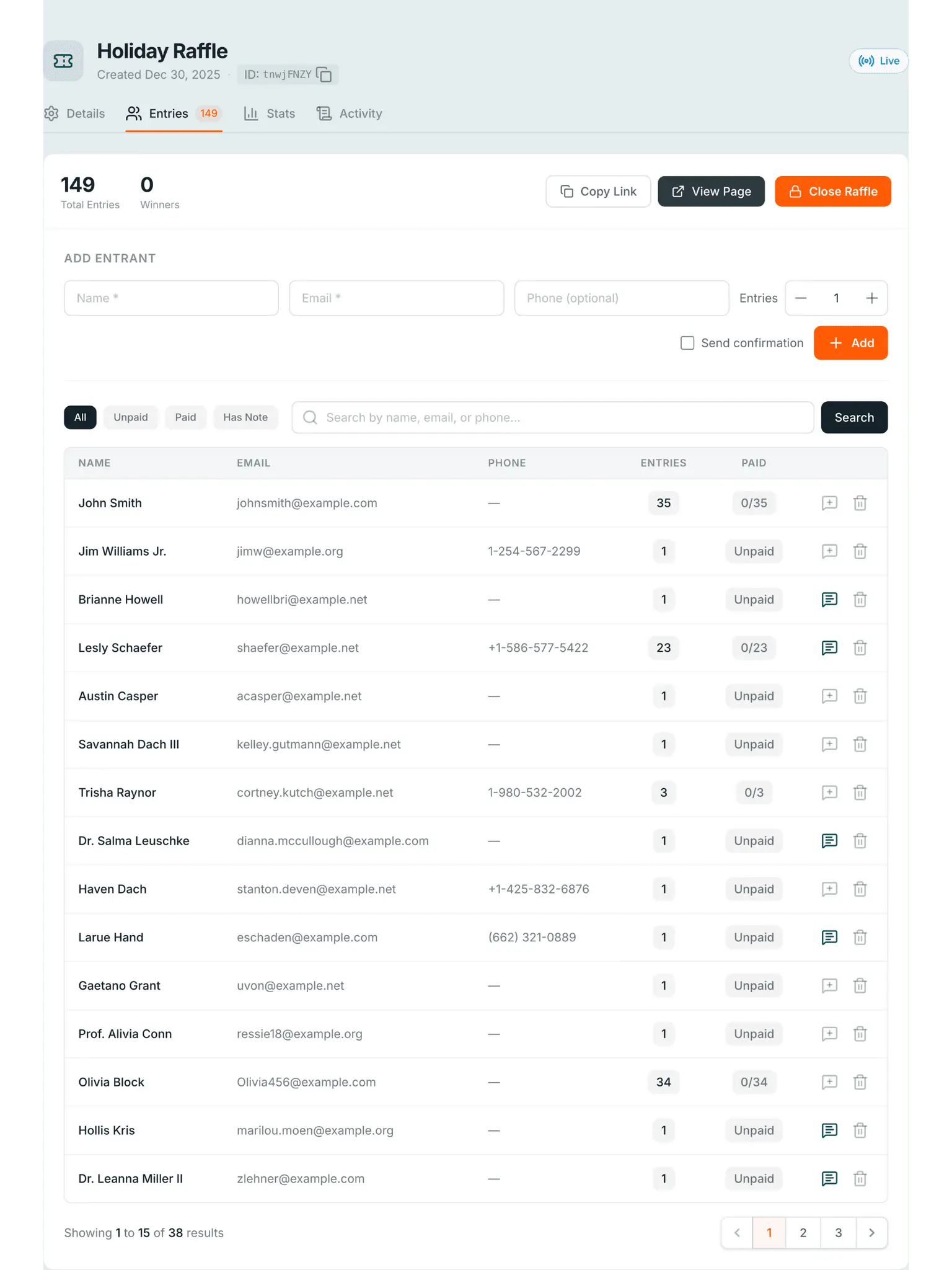 Screenshot 3 of Rafflebase