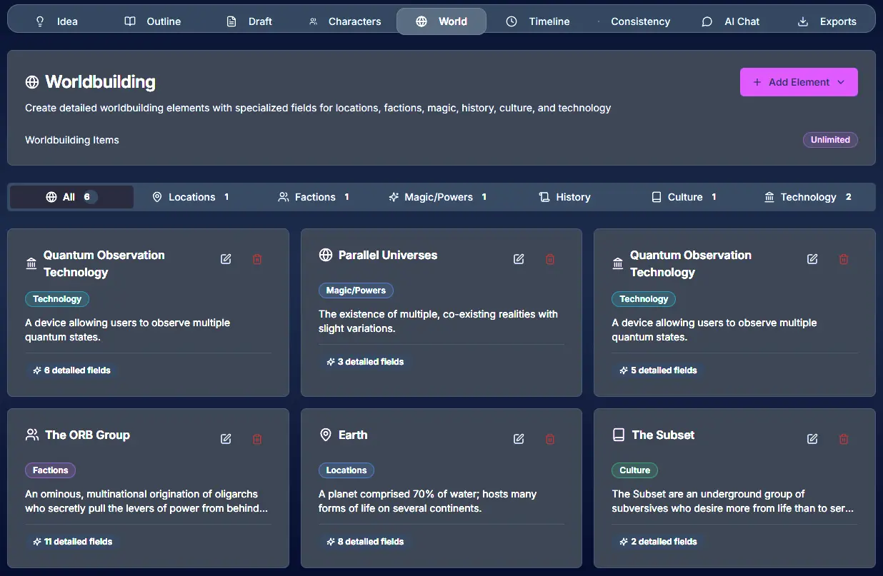 Screenshot 1 of PlotForge | AI Novel Writing Software