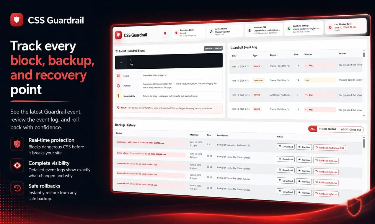 Screenshot 1 of CSS Guardrail