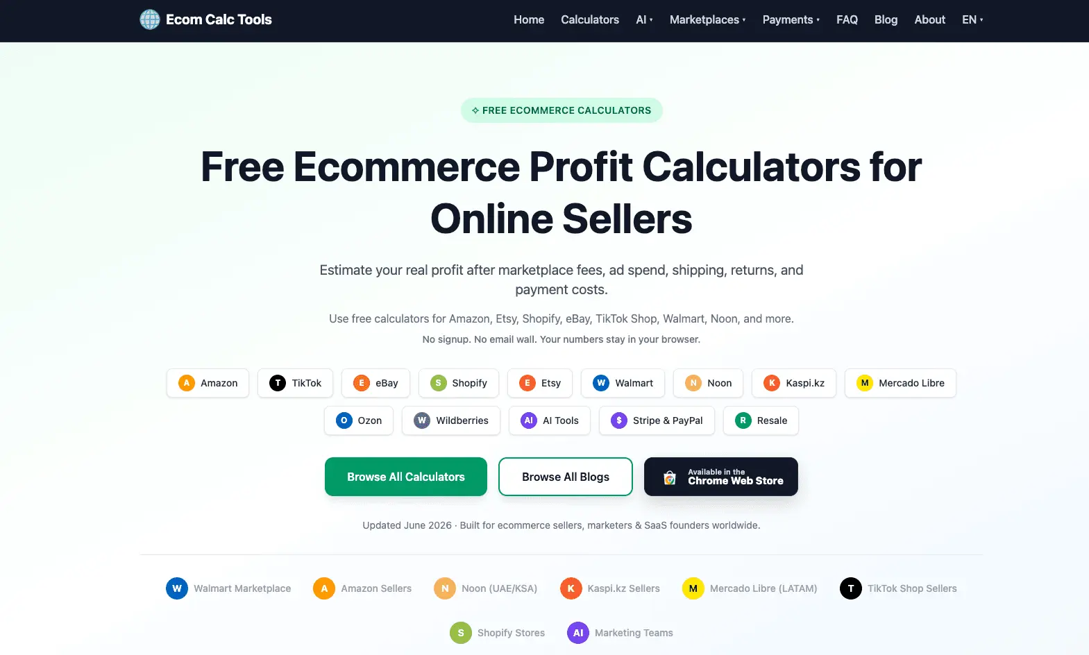 Screenshot 1 of Ecom Calc Tools