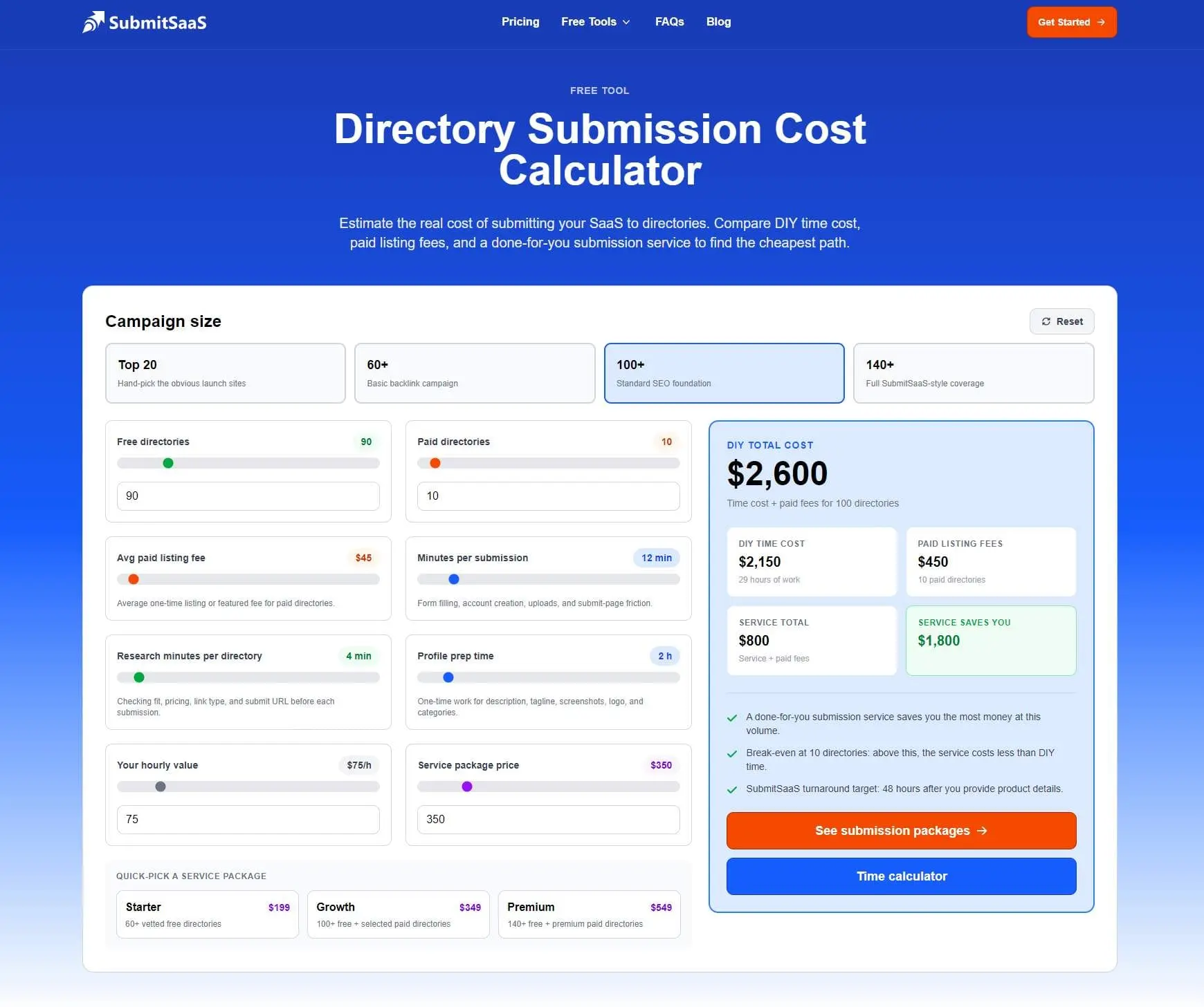 Screenshot 1 of Cost Estimator