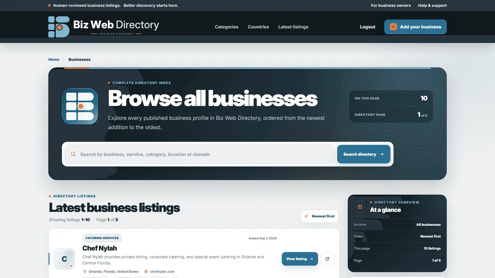 Screenshot 4 of Biz Web Directory