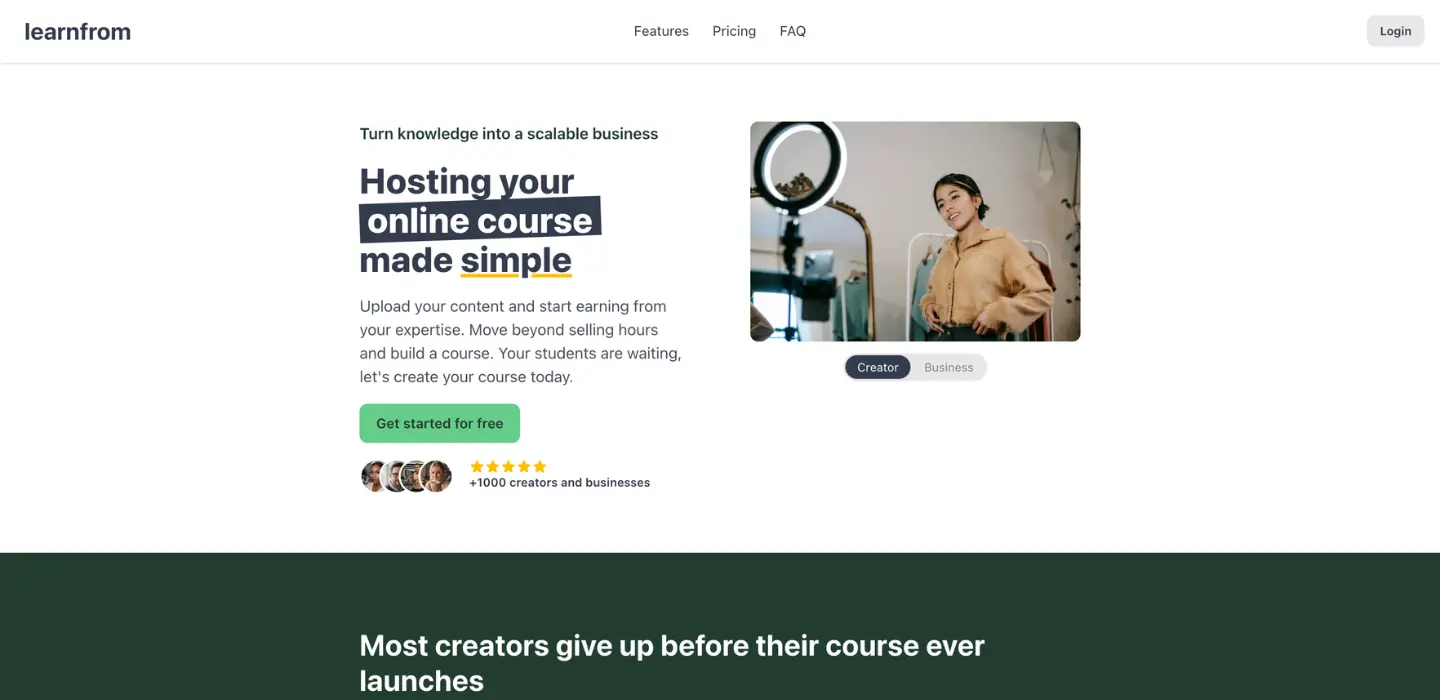 Screenshot 2 of learnfrom.co