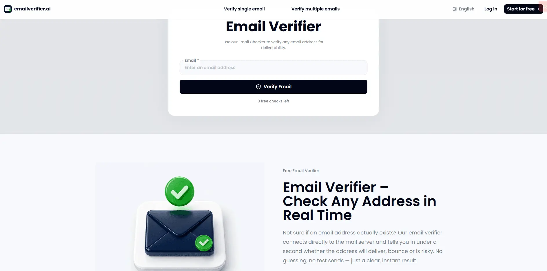 Screenshot 1 of emailverifier.ai