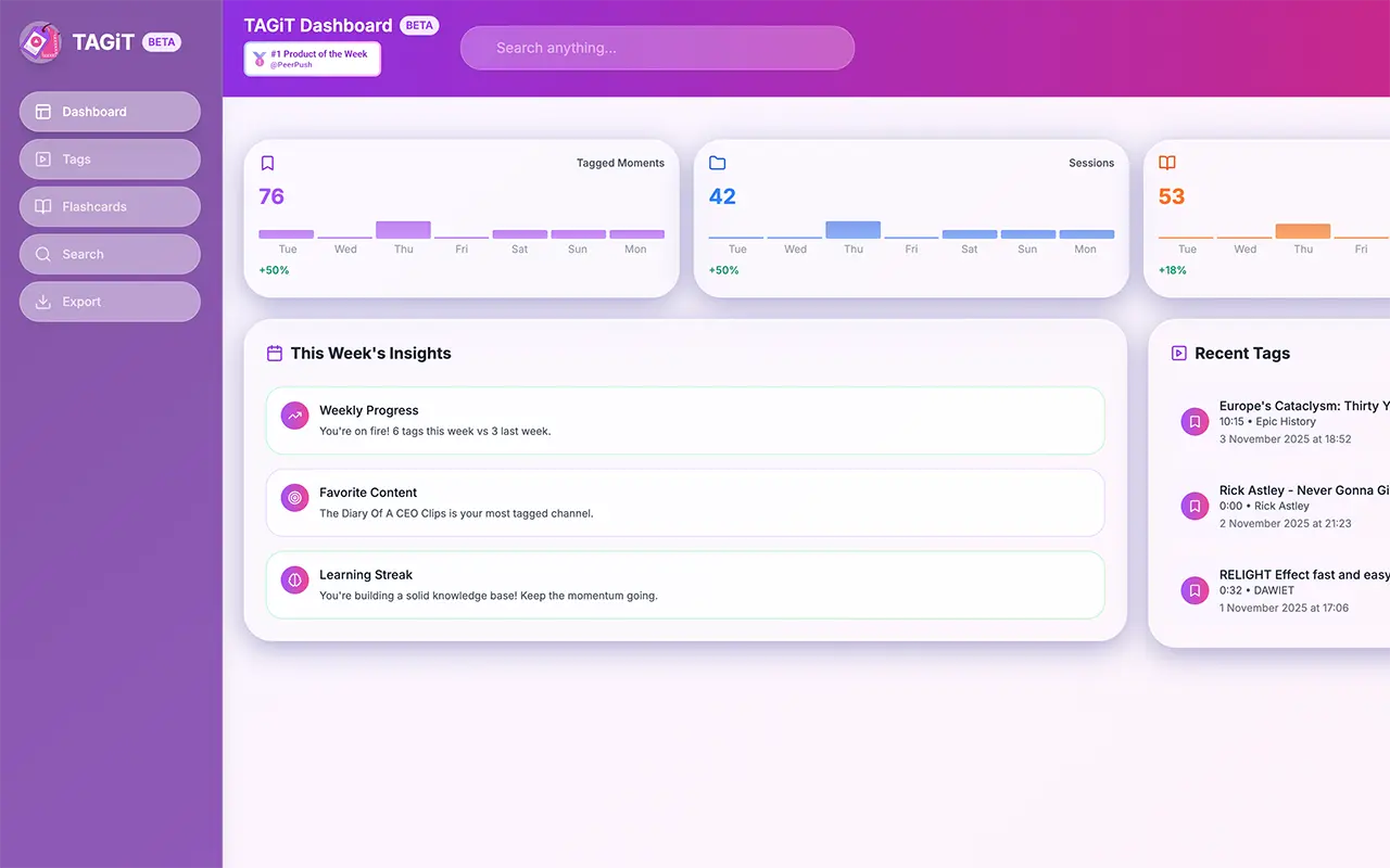 Screenshot 4 of TAGiT - Smart Bookmarks for Video