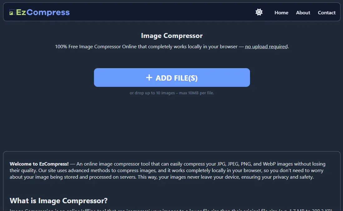 Screenshot 4 of Image Compressor Online - EzCompress