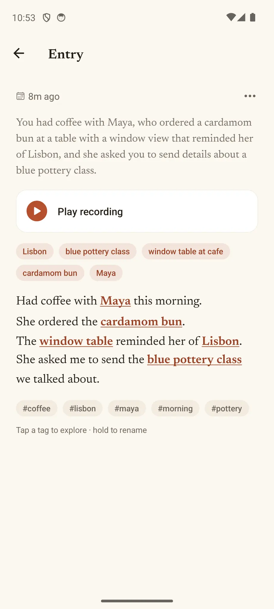 Screenshot 4 of Fond: Voice Journal & Diary