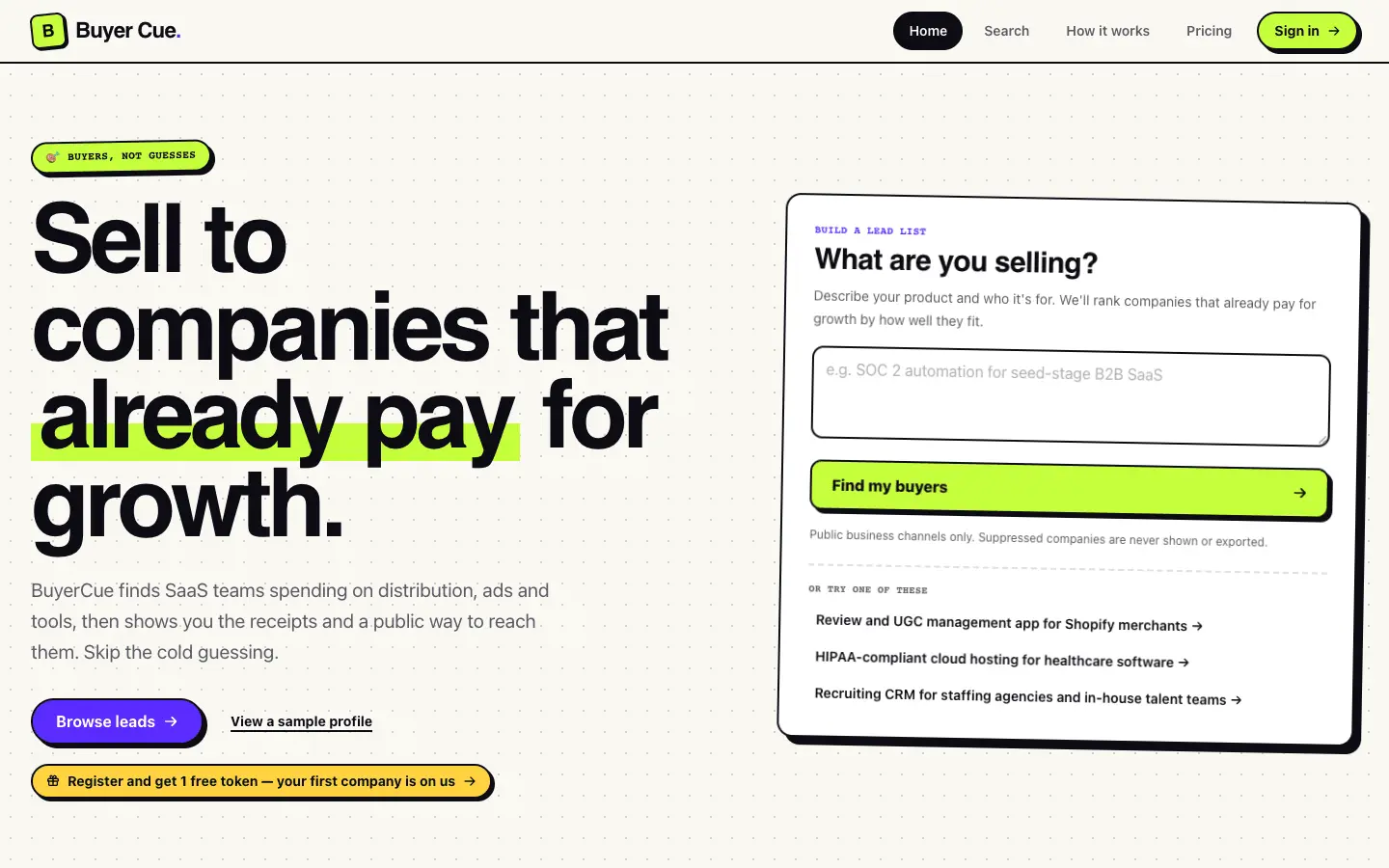 Screenshot 1 of BuyerCue