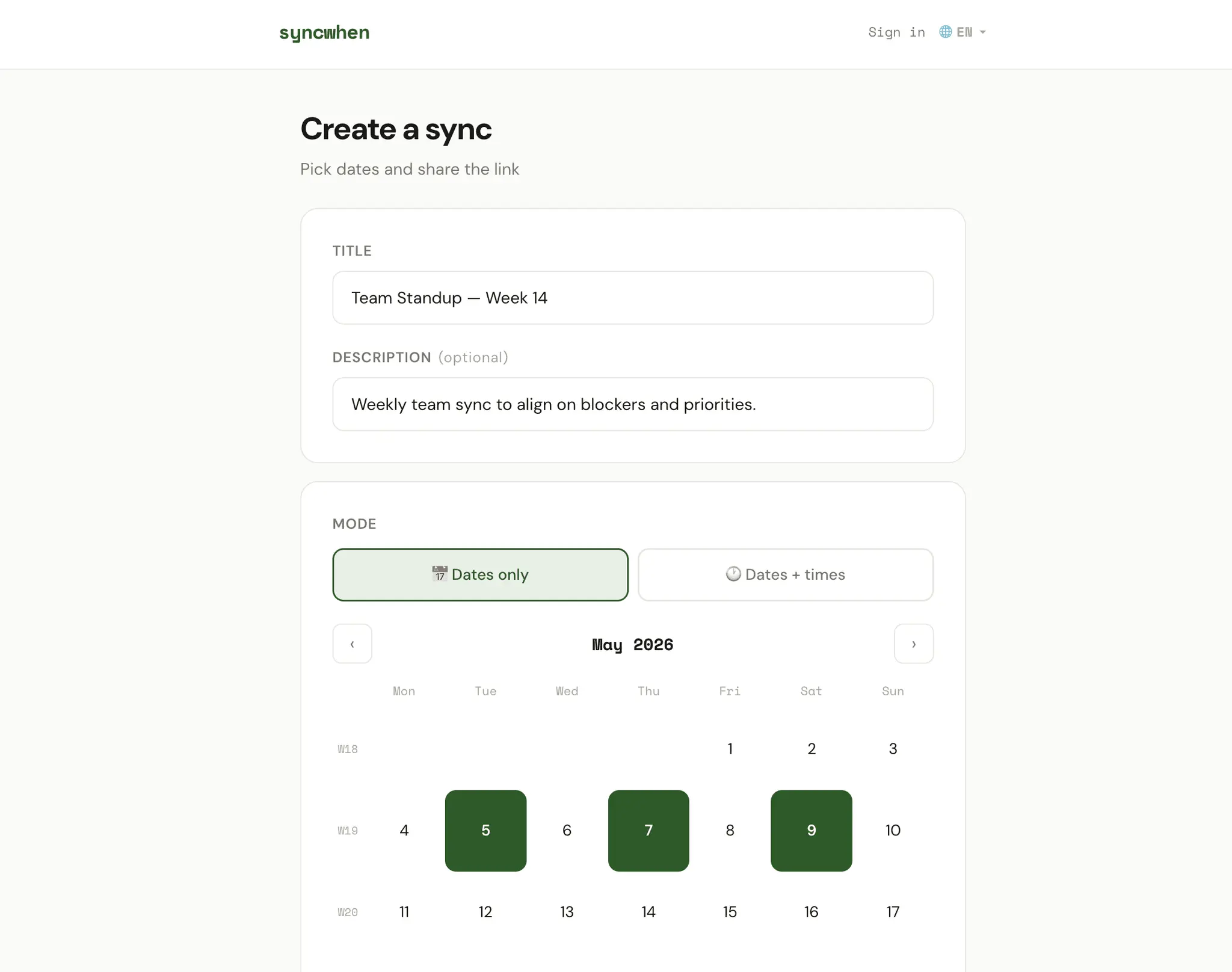 Screenshot 4 of SyncWhen