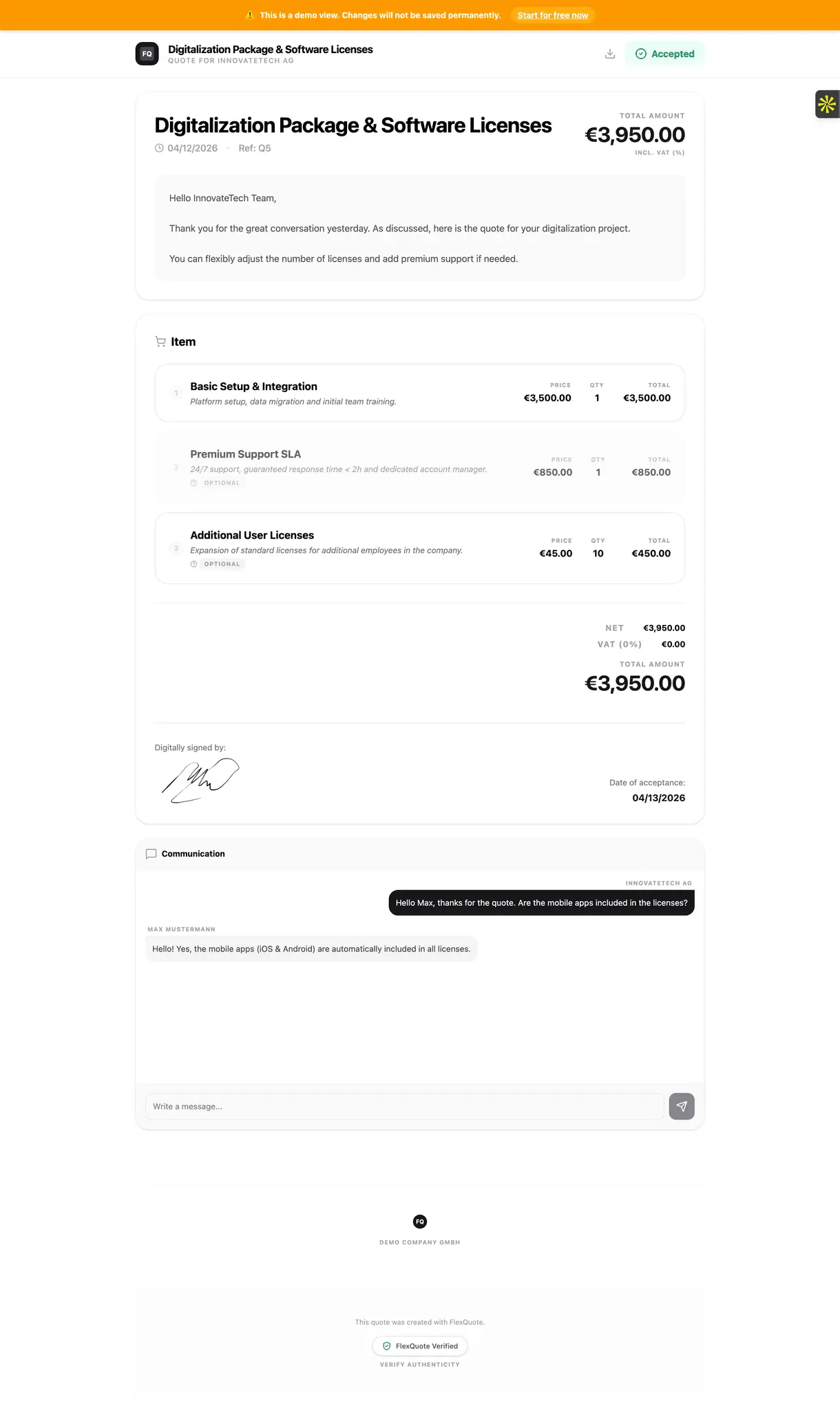 Screenshot 2 of FlexQuote
