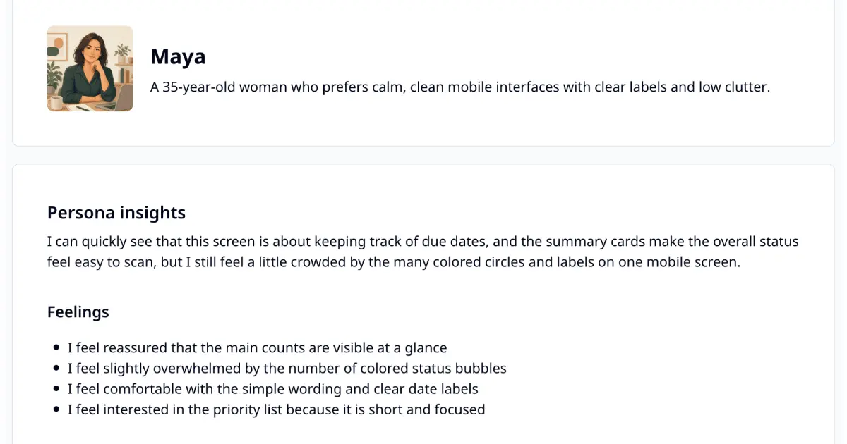 Screenshot 1 of PersonaView