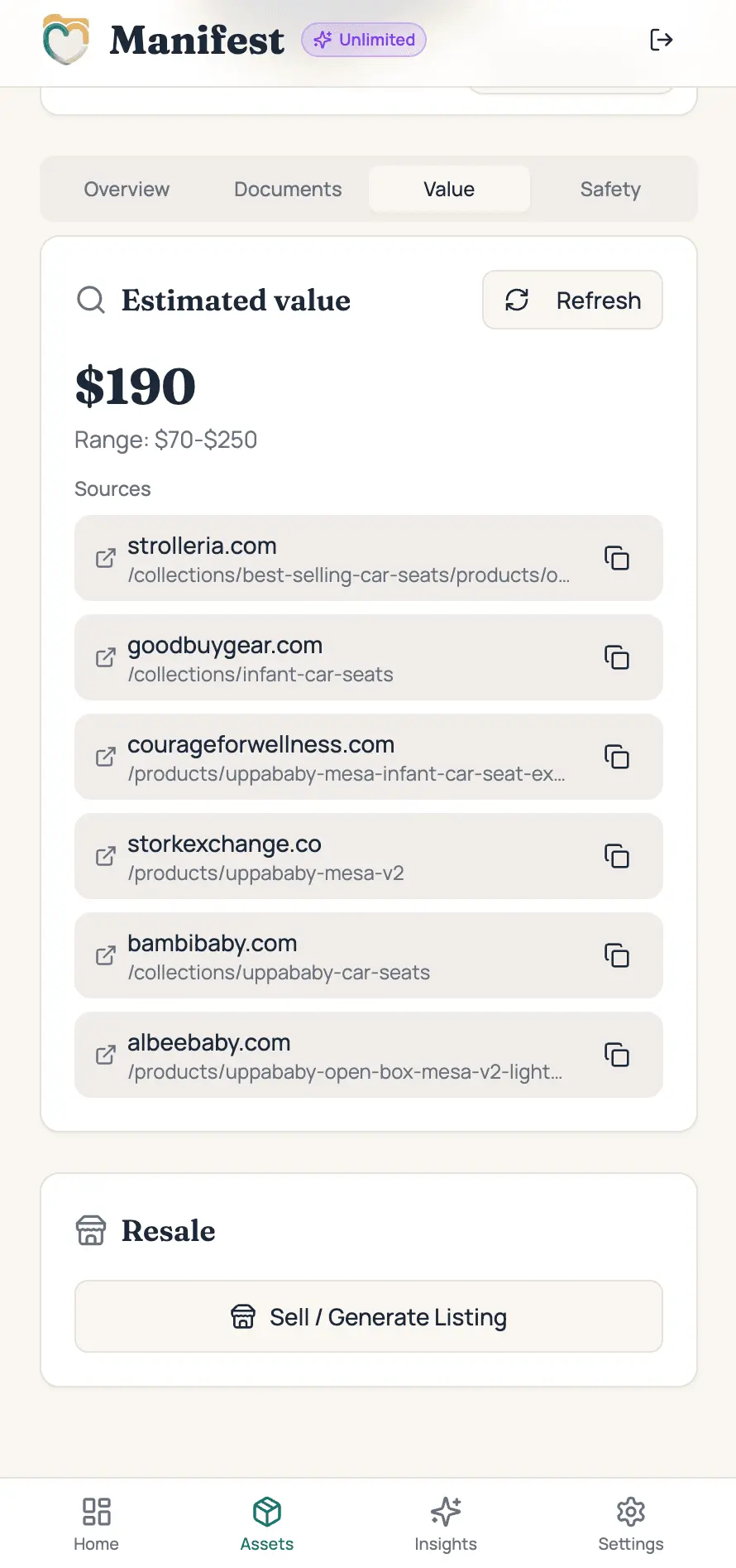 Screenshot 1 of Manifest: Home Inventory App