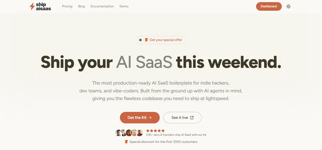 Screenshot 1 of Ship AI SaaS