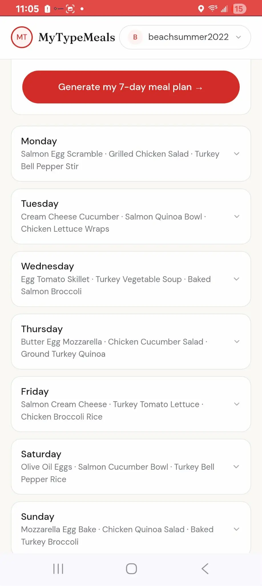 Screenshot 6 of MyTypeMeals