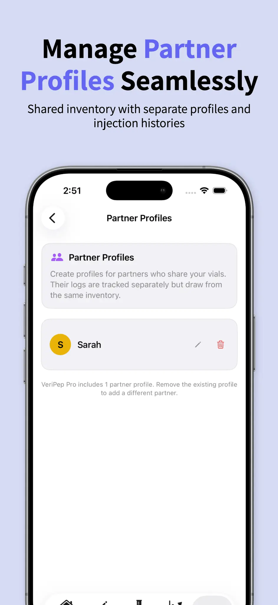 Screenshot 1 of VeriPep Tracker
