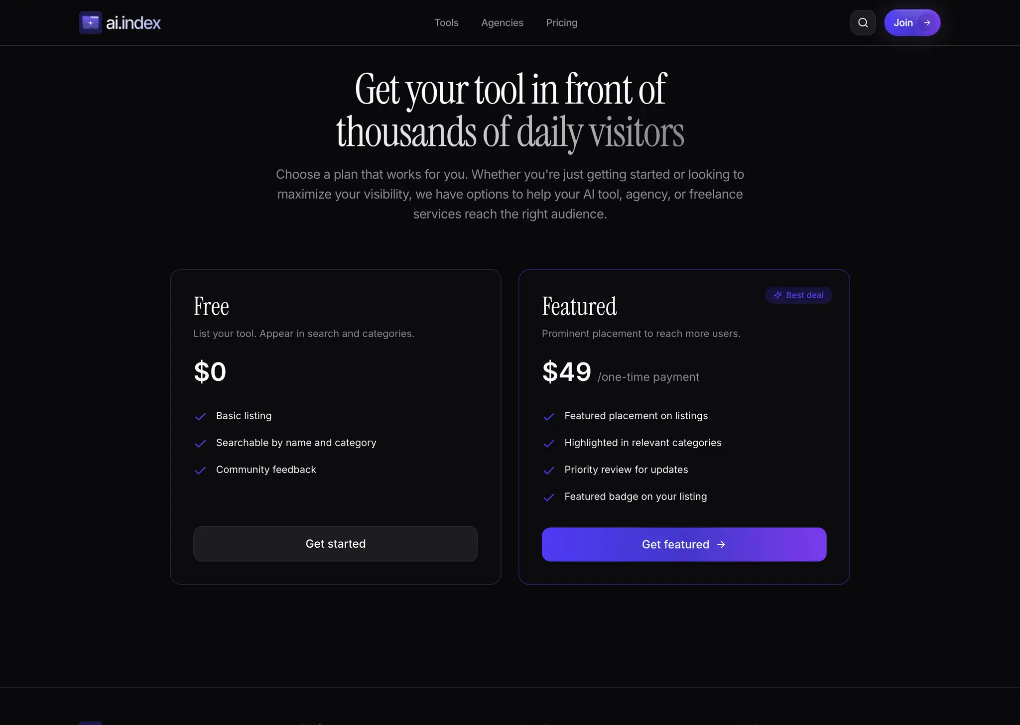 Screenshot 2 of AI Index