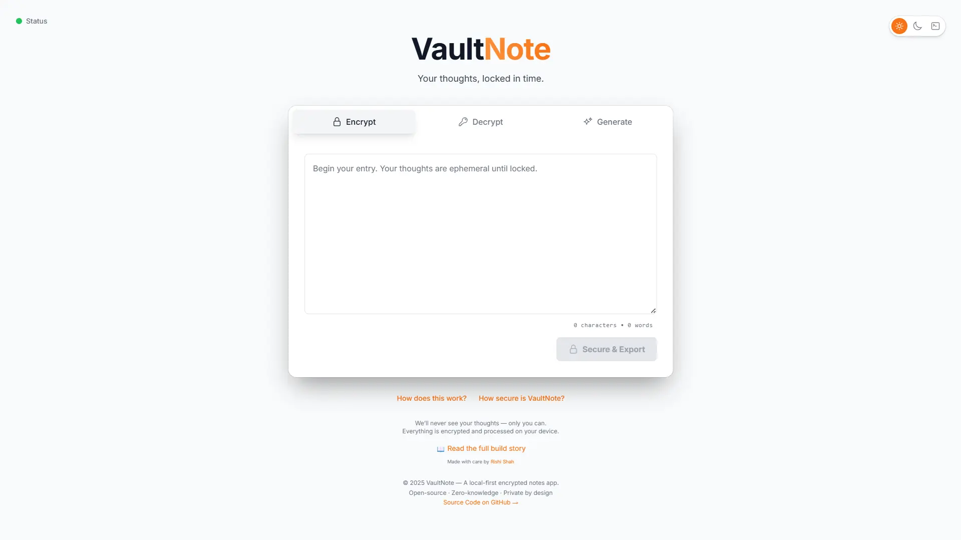 Screenshot 2 of Vault Note