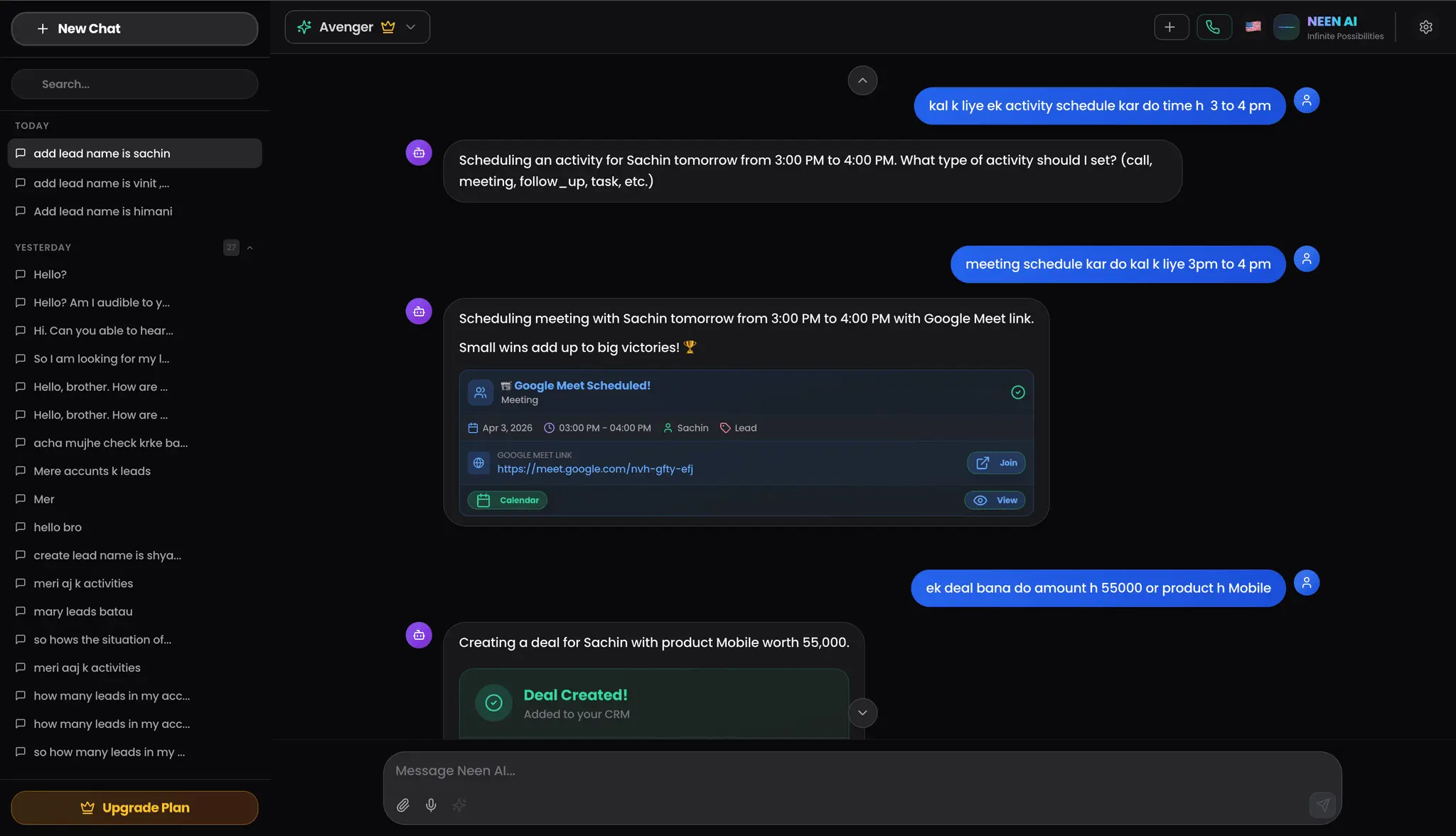 Screenshot 2 of NeeN AI CRM
