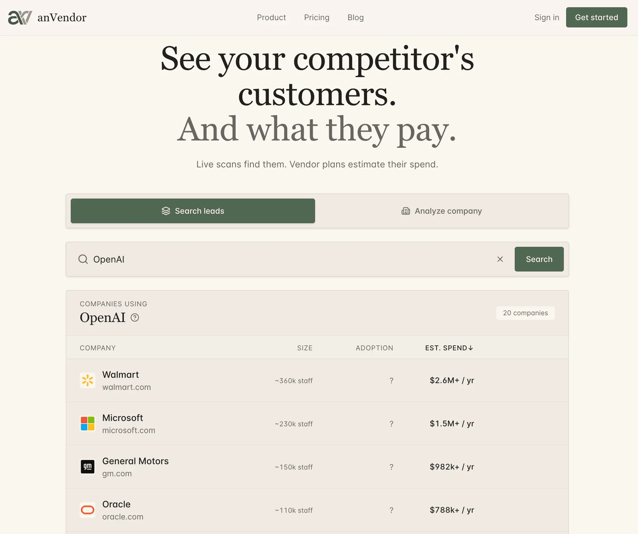 Screenshot 1 of anVendor