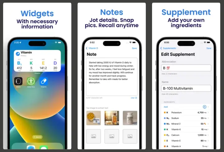 Screenshot 2 of Vitamin tracker for Apple Watch