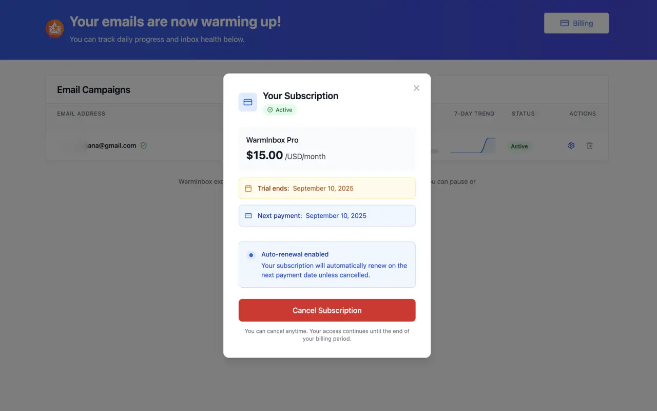 Screenshot 6 of WarmInbox