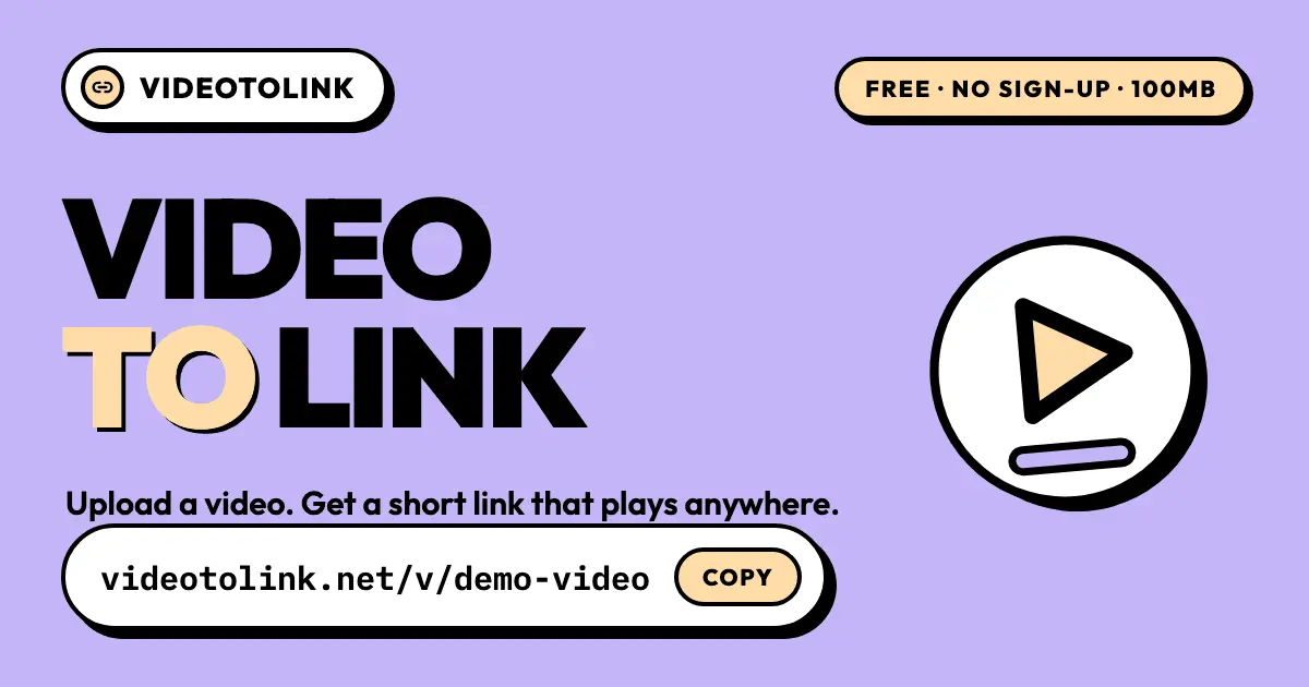 Screenshot 1 of Video to Link
