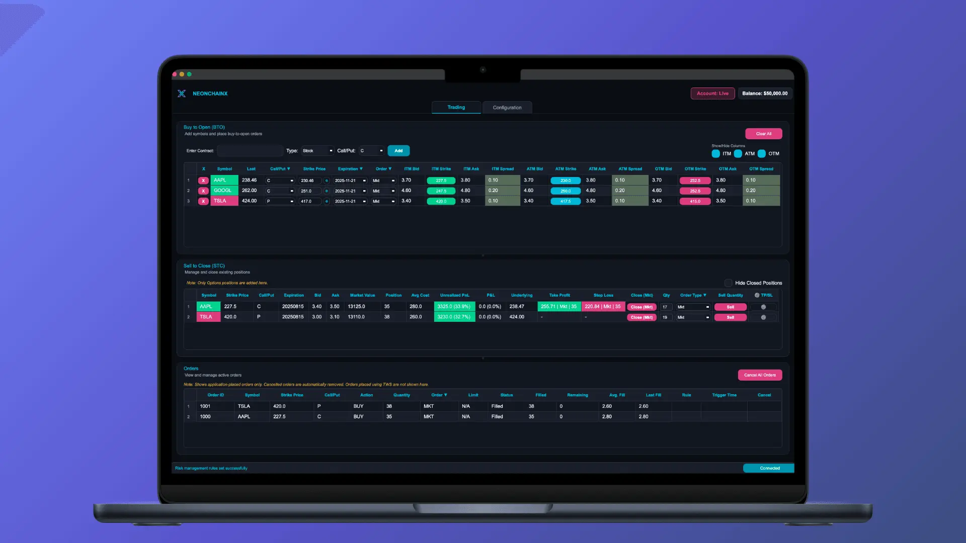 Screenshot 1 of NeonChainX
