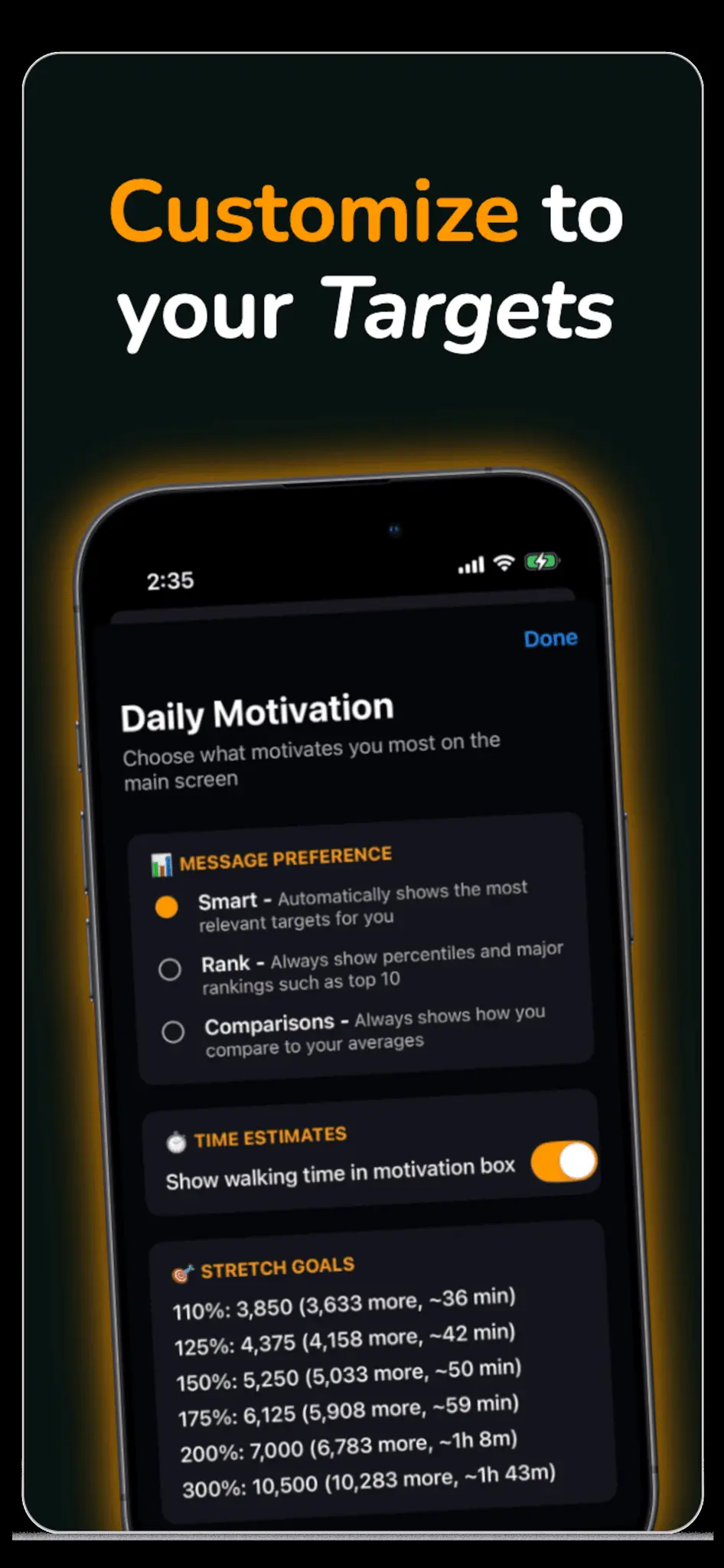 Screenshot 6 of StepGoals - Smart Step Counter (iOS)