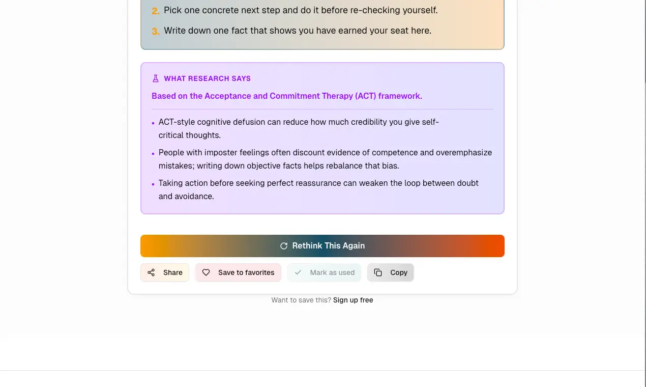 Screenshot 1 of Quick Rethink