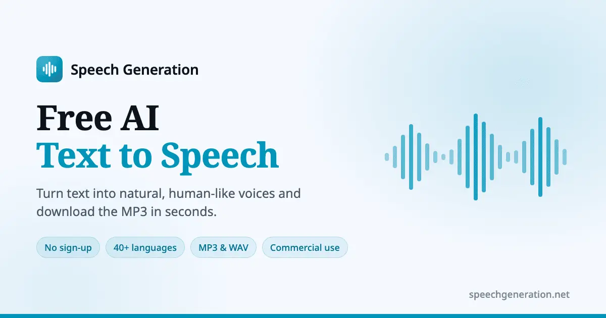 Screenshot 1 of Speech Generation — AI Speech Generator