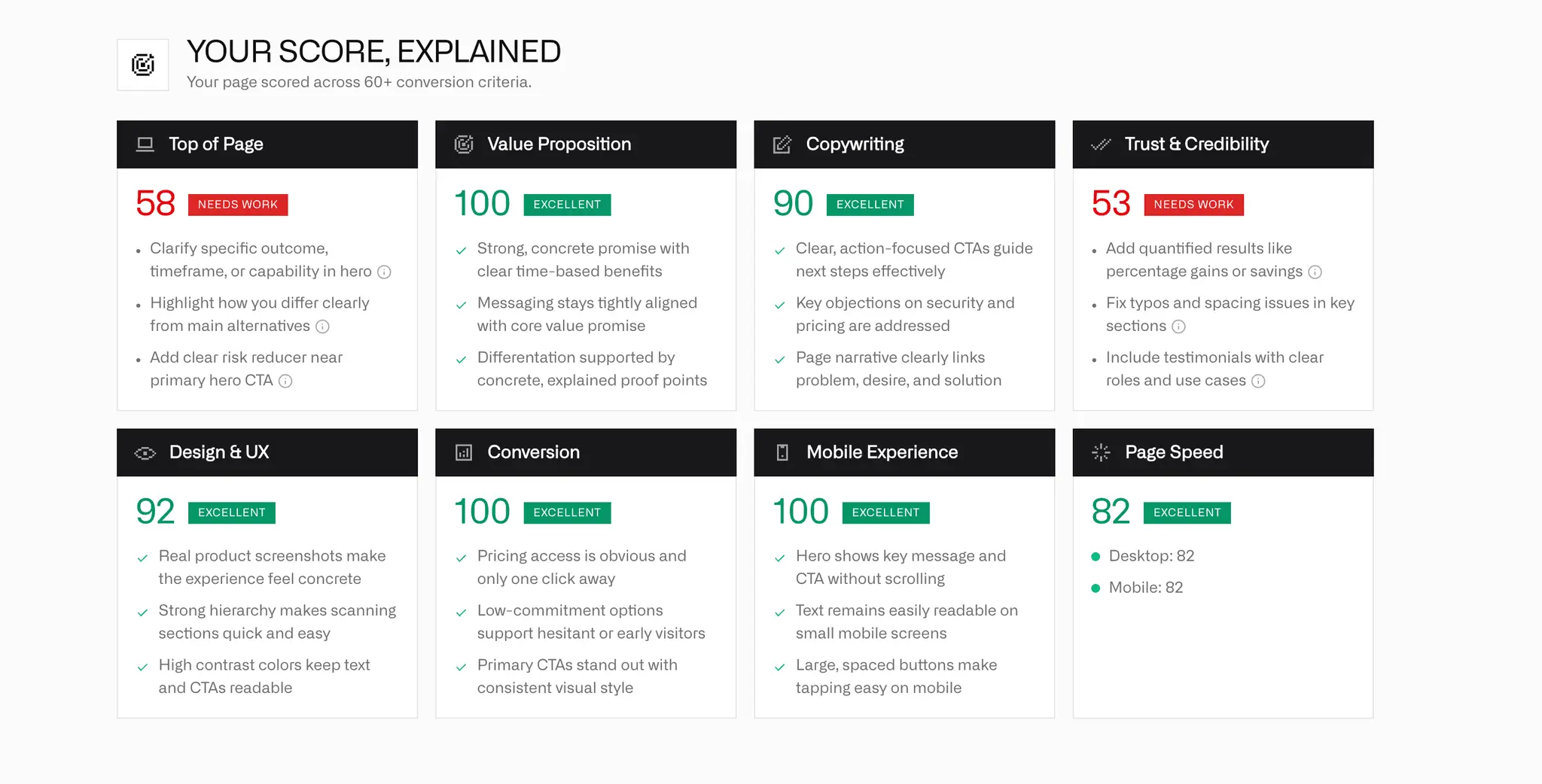 Screenshot 1 of Landing Page Analyzer