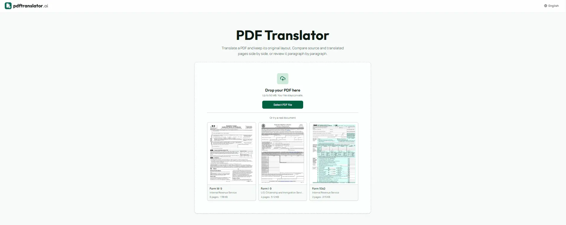 Screenshot 1 of PDF Translator