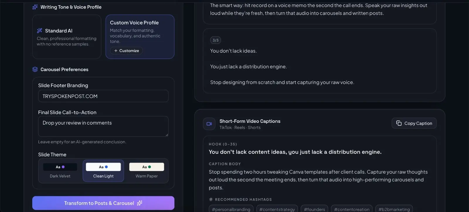 Screenshot 3 of SpokenPost