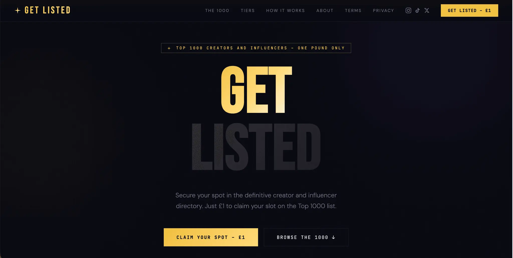 Screenshot 1 of Get Listed