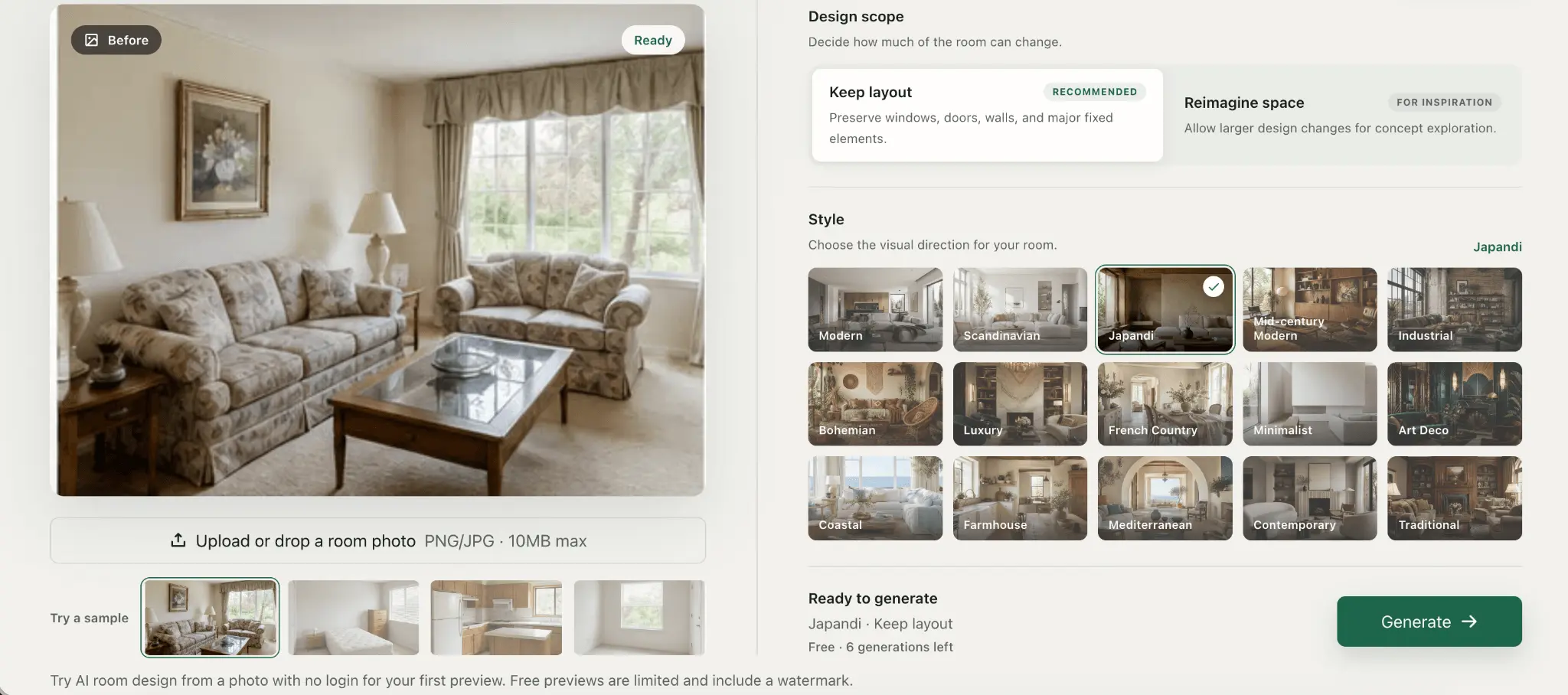Screenshot 1 of roomfacelift