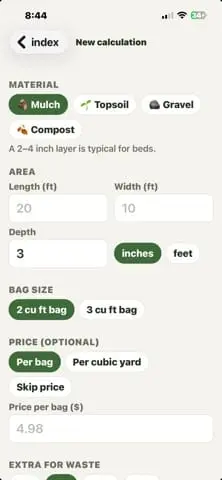 Screenshot 3 of Yard Load Calculator