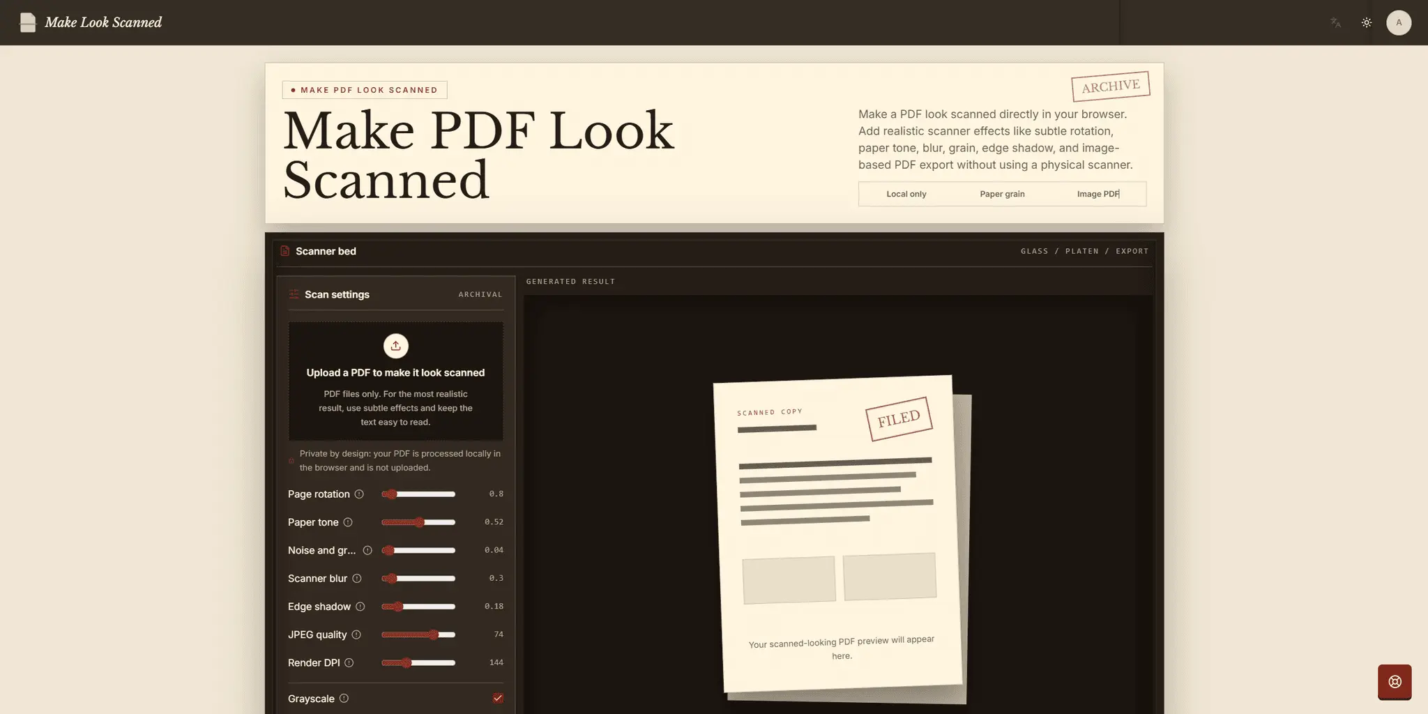 Screenshot 1 of Make Look Scanned