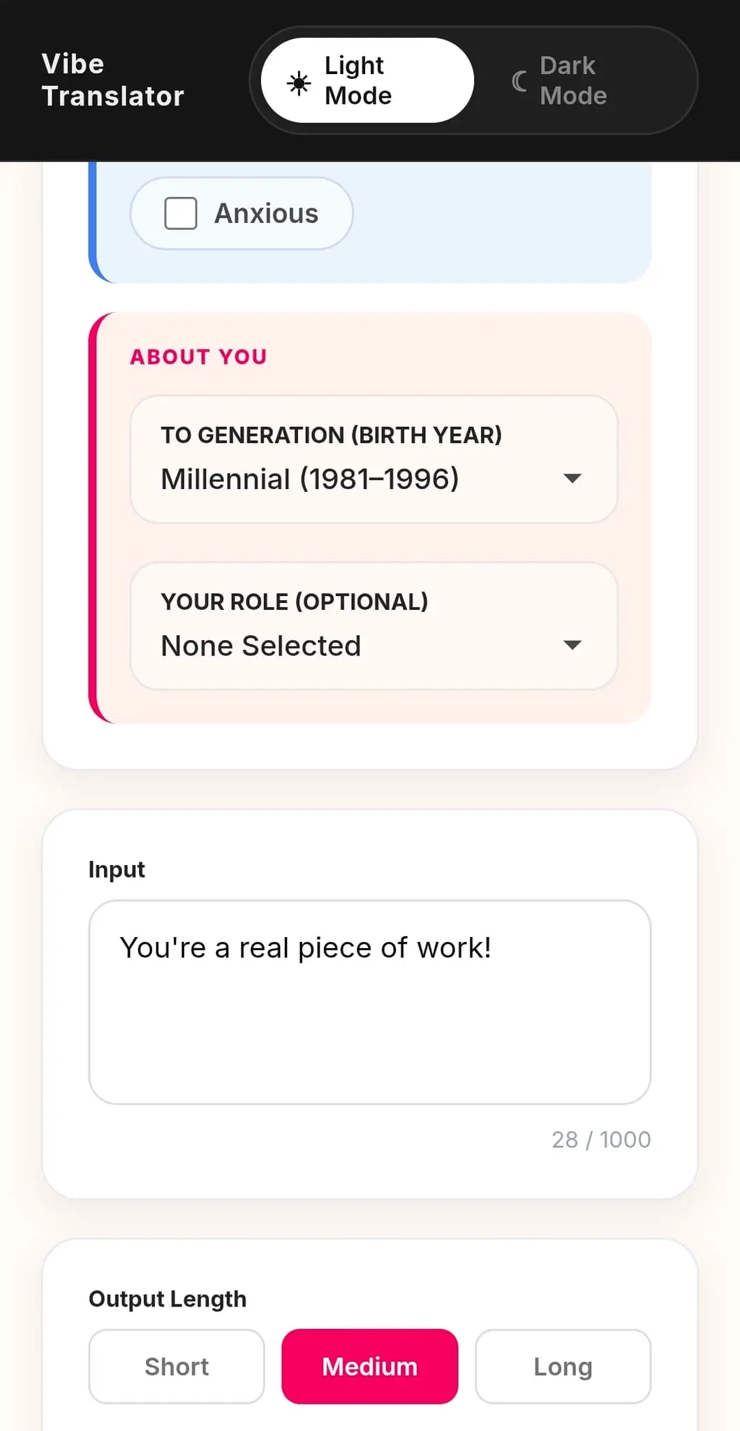 Screenshot 2 of Vibe Translator